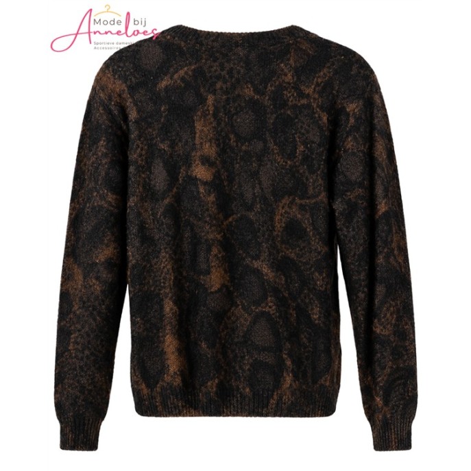 Garcia pullover 0044 dessin zwart bruin Garcia pullover 0044 dessin zwart bruin
